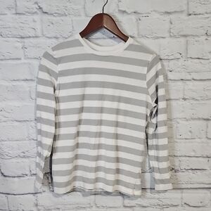 Wonder Nation Gray and White Long Sleeve Tee